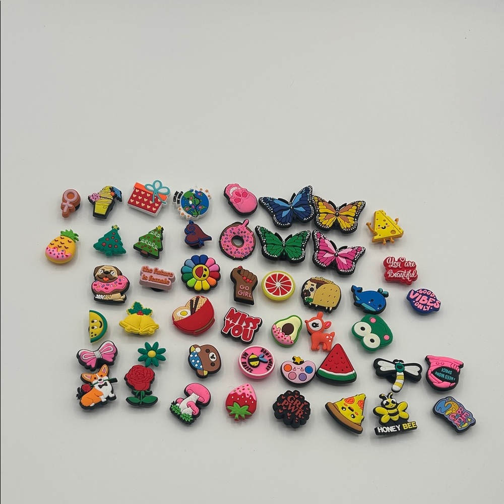 Colorful Assorted Shoe Charms Set